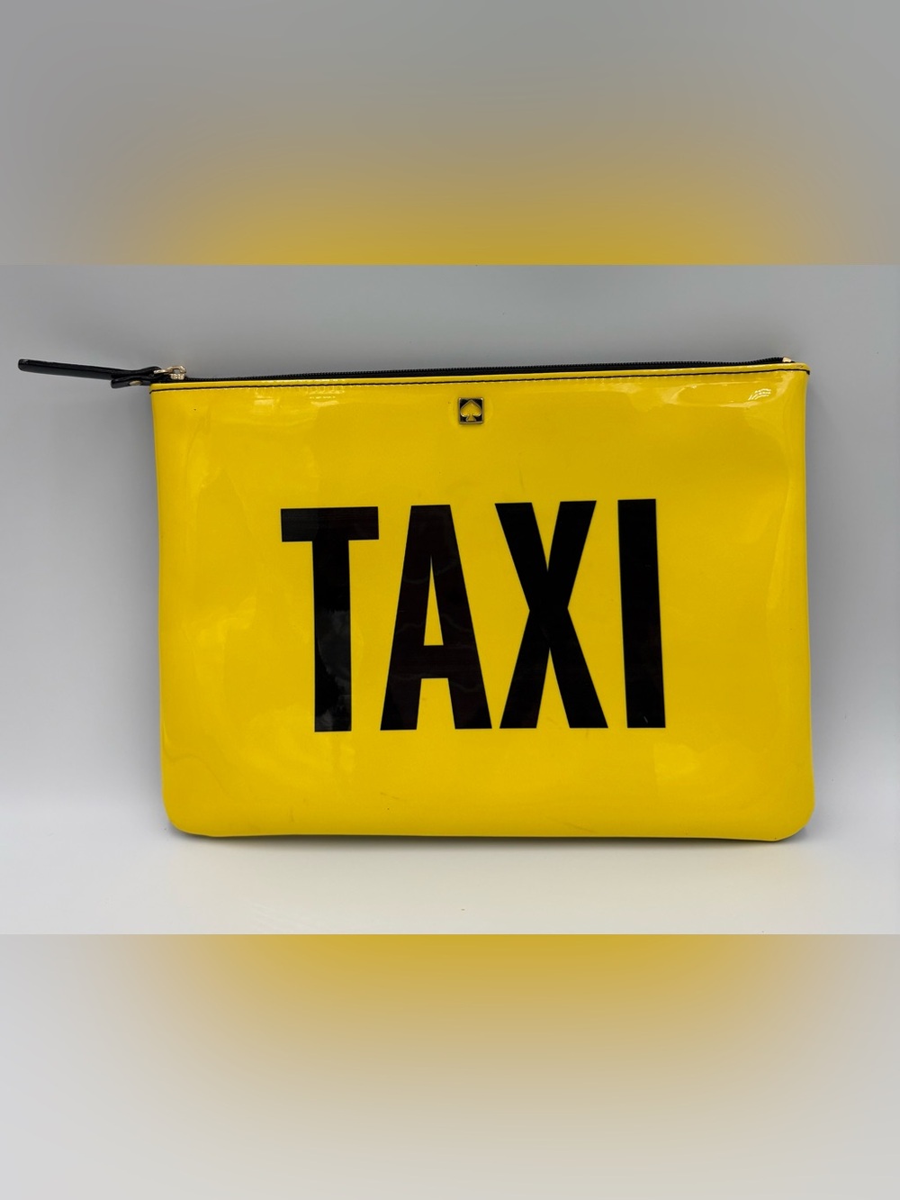 Kate Spade Taxi Off Duty Novelty Clutch Yellow Black